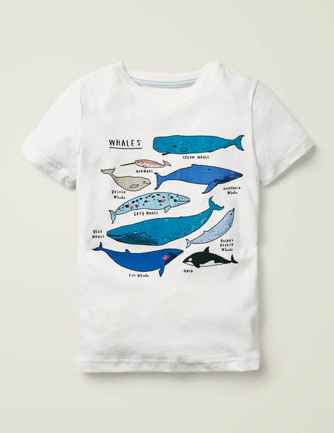 T-Shirt Mit Tiermotiven - Weiß, Wale T-Shirt Mit Tiermotiven - Weiß, Wale