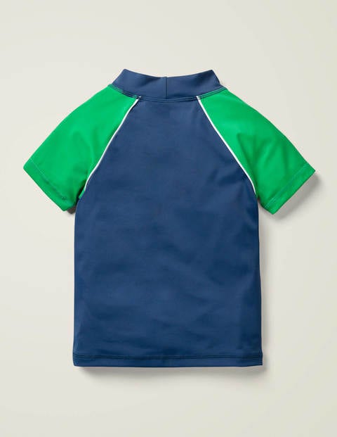 Short-Sleeved Rash Vest - Deep Sea Blue/Shamrock Green Short-Sleeved Rash Vest - Deep Sea Blue/Shamrock Green