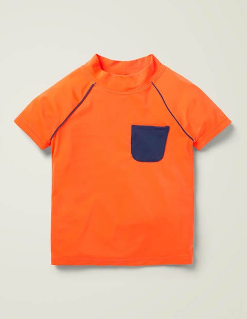 Short-Sleeved Rash Vest - Neon Orange Short-Sleeved Rash Vest - Neon Orange