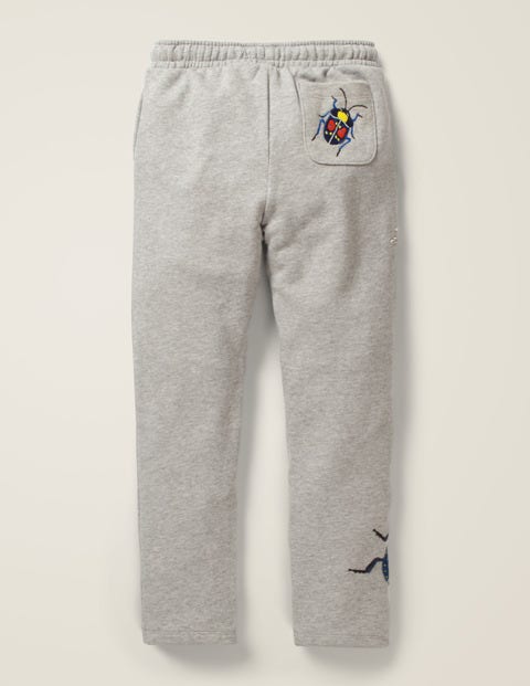 Appliqué Fun Joggers - Grey Marl Insects Appliqué Fun Joggers - Grey Marl Insects