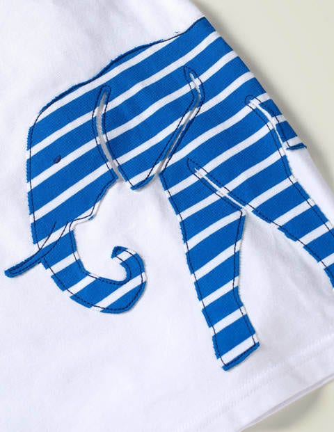 Kurzes Schlafanzug-Set Mit Ärmellosem Oberteil Und Applikation - Kräftiges Blau/Weiß Kurzes Schlafanzug-Set Mit Ärmellosem Oberteil Und Applikation - Kräftiges Blau/Weiß