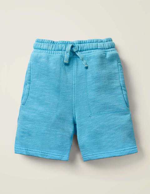 Stückgefärbte Sweatshorts - Surfbrett-Blau Stückgefärbte Sweatshorts - Surfbrett-Blau