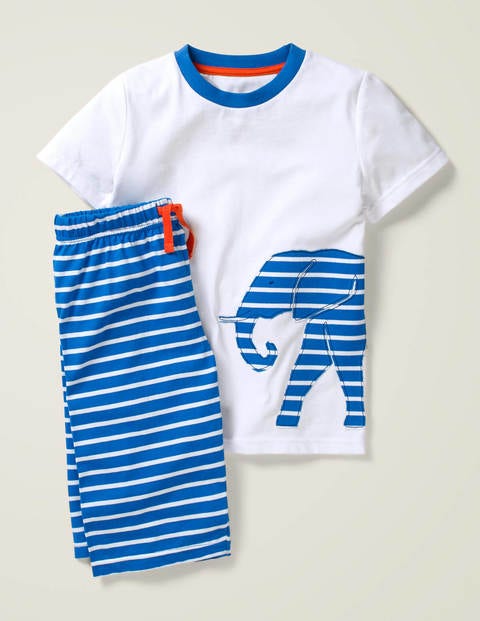 Printed Appliqué Pyjama Set - White Elephant Printed Appliqué Pyjama Set - White Elephant