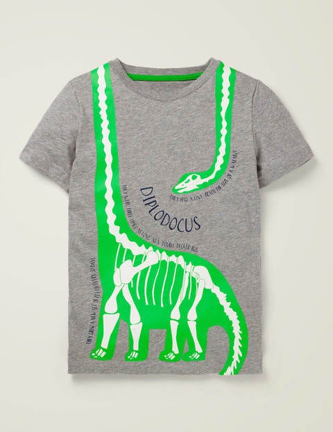 Glow-In-The-Dark X-Ray T-Shirt - Grey Marl Diplodocus Glow-In-The-Dark X-Ray T-Shirt - Grey Marl Diplodocus