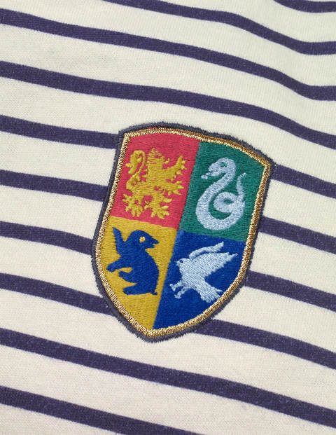Hogwarts Breton T-shirt - College Blue/Ivory Crest Hogwarts Breton T-shirt - College Blue/Ivory Crest