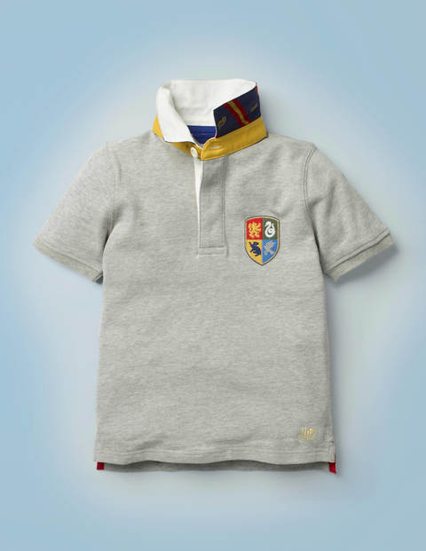 Hogwarts Heritage Rugby Shirt - Grey Marl Hogwarts Heritage Rugby Shirt - Grey Marl