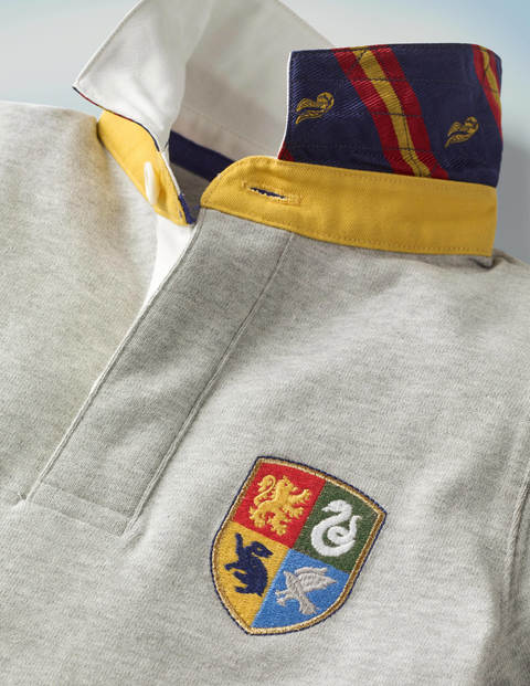 Hogwarts Heritage Rugby Shirt - Grey Marl Hogwarts Heritage Rugby Shirt - Grey Marl