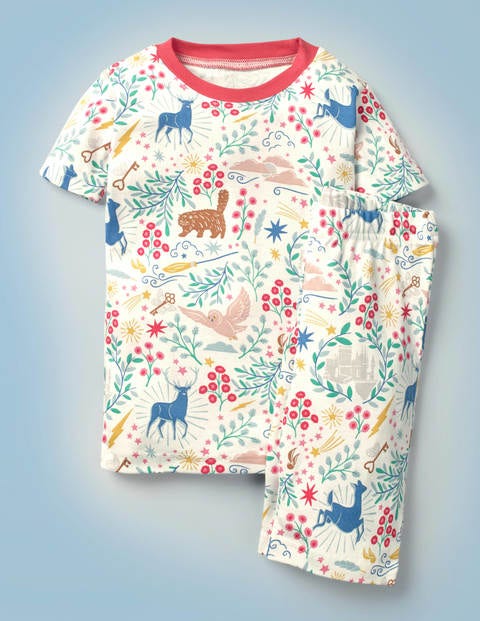 Pyjama court Harry Potter - Toile Poudlard ivoire Pyjama court Harry Potter - Toile Poudlard ivoire