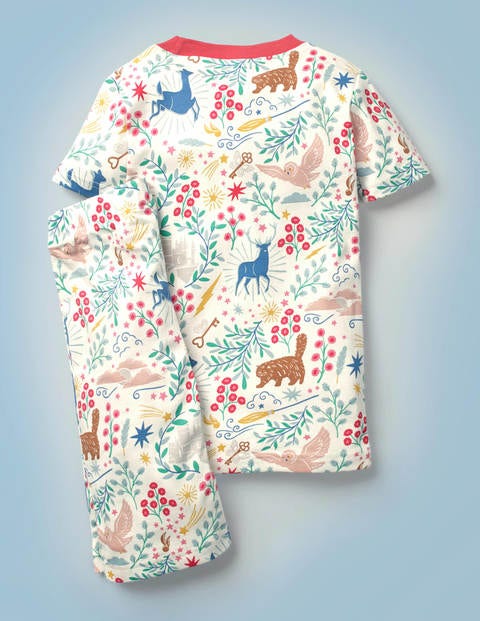 Pyjama court Harry Potter - Toile Poudlard ivoire Pyjama court Harry Potter - Toile Poudlard ivoire