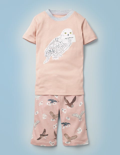 Pyjama court Harry Potter - Chouette avec courrier rose Provence poudré Pyjama court Harry Potter - Chouette avec courrier rose Provence poudré