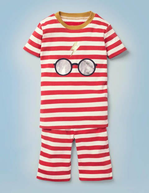 Harry Potter Short Pyjamas - Robin Red/Ivory Stripe Harry Potter Short Pyjamas - Robin Red/Ivory Stripe