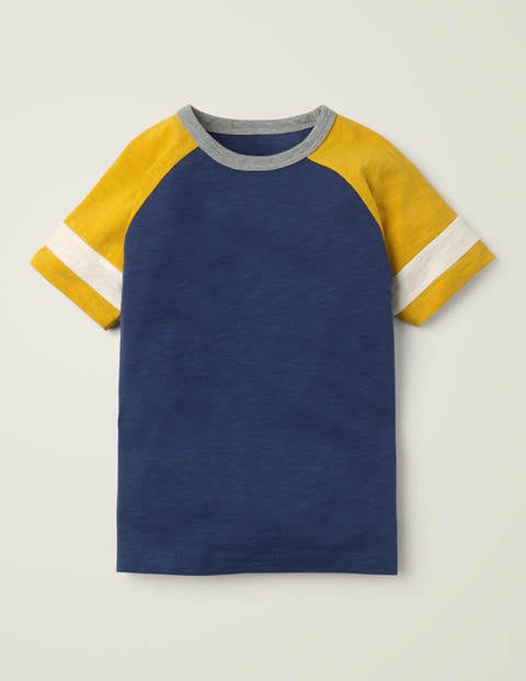 Gestreiftes Raglan-Shirt - Schuluniform-Navy Gestreiftes Raglan-Shirt - Schuluniform-Navy