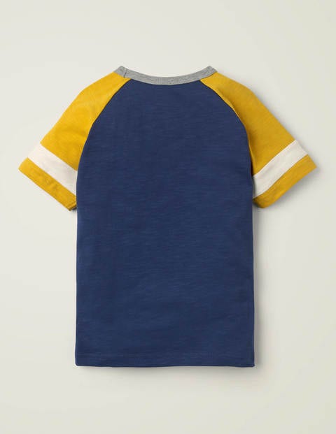 Gestreiftes Raglan-Shirt - Schuluniform-Navy Gestreiftes Raglan-Shirt - Schuluniform-Navy
