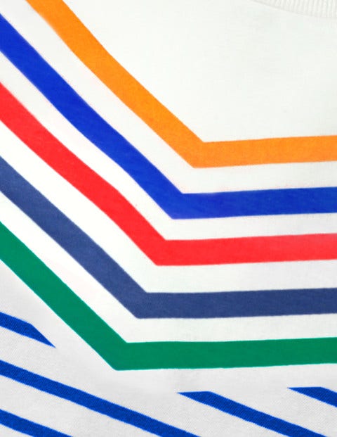 Sporty Chevron Stripe T-shirt - Brilliant Blue Multi Sporty Chevron Stripe T-shirt - Brilliant Blue Multi