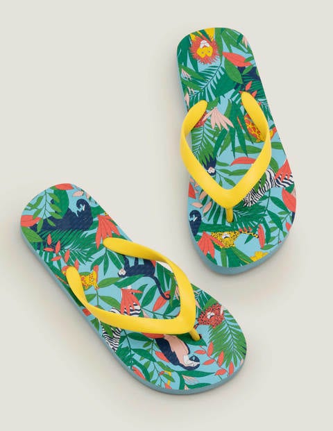 Printed Flip Flops - Mini Jungle Printed Flip Flops - Mini Jungle