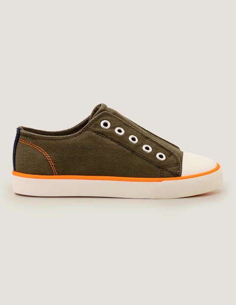Leinenschuhe Ohne Schnürsenkel - Khaki Leinenschuhe Ohne Schnürsenkel - Khaki