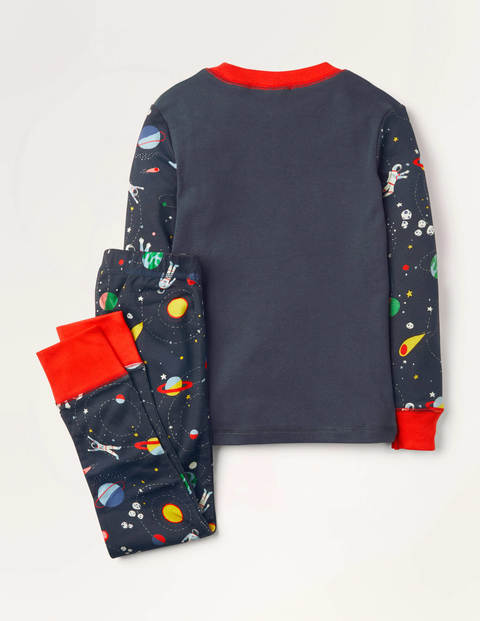 Cosy Long John Pyjamas - Dark Grey Astronaut Cosy Long John Pyjamas - Dark Grey Astronaut