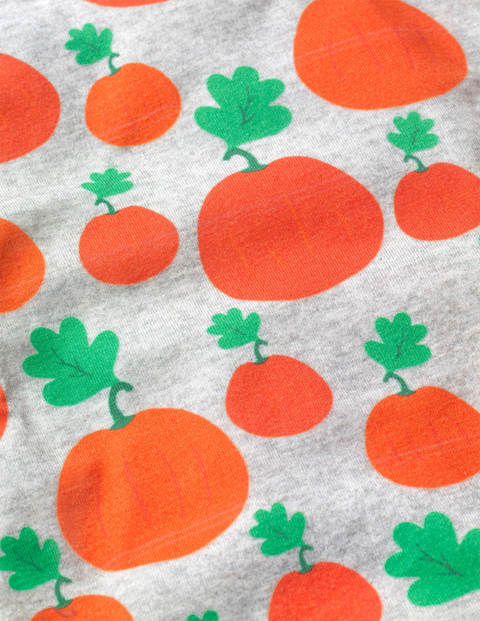 Cosy Twin Pack Long Pyjamas - Grey Marl Pumpkin Patch Cosy Twin Pack Long Pyjamas - Grey Marl Pumpkin Patch