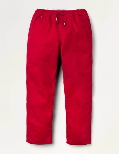 Relaxed Slim Pull-on Pants - Royal Red