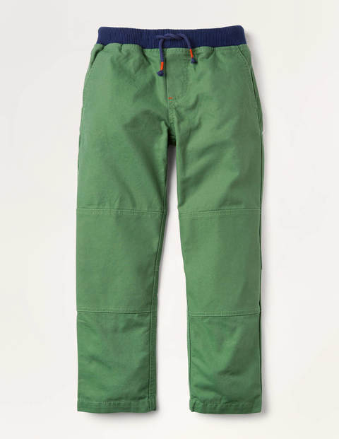 Rib Waist Appliqué Trousers - Rosemary Green Rib Waist Appliqué Trousers - Rosemary Green