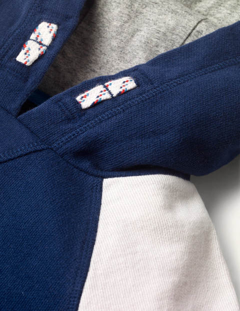 Rainbow Stripe Hoodie - College Navy Rainbow Stripe Hoodie - College Navy