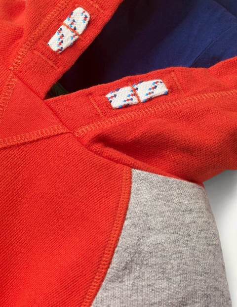 Rainbow Stripe Hoodie - Fire Red Rainbow Stripe Hoodie - Fire Red
