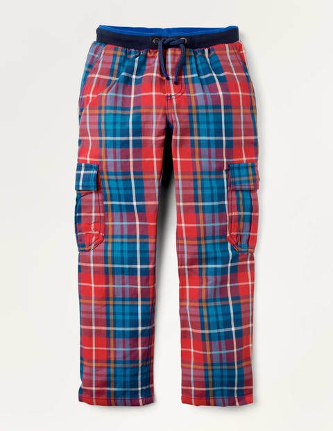 Brushed Cotton Cargo Pants - College Navy/Red Brushed Cotton Cargo Pants - College Navy/Red