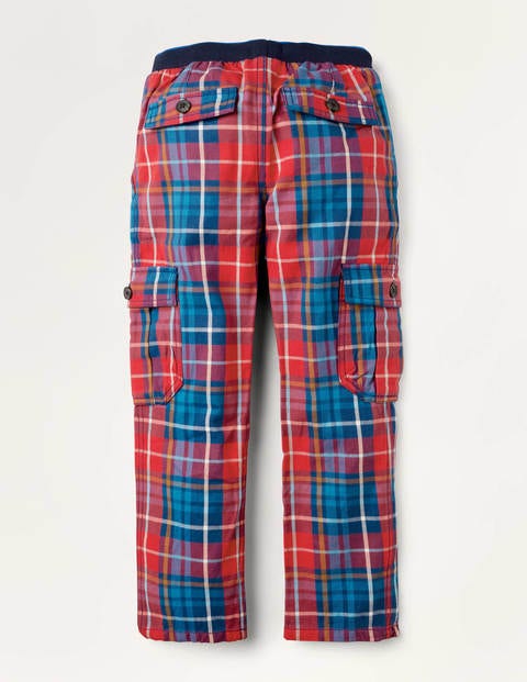 Brushed Cotton Cargo Pants - College Navy/Red Brushed Cotton Cargo Pants - College Navy/Red
