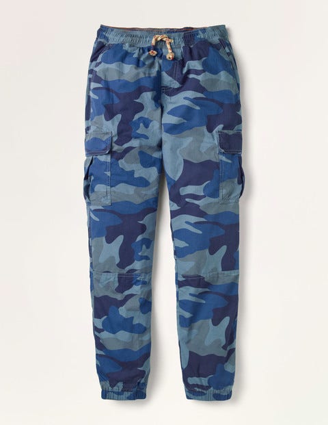 Lined Utility Cargo Pants - College Navy Camouflage