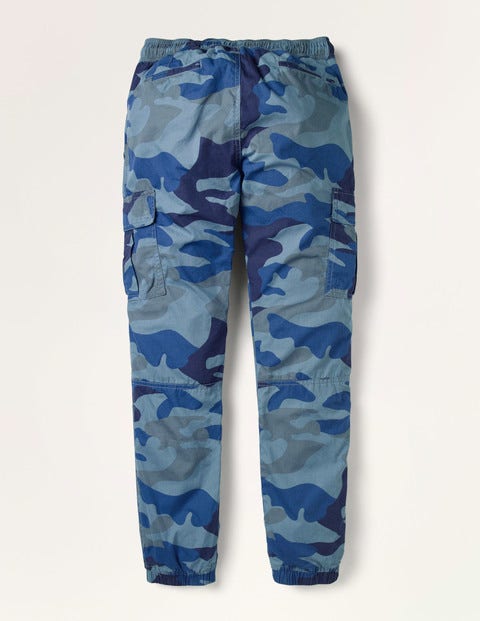 Lined Utility Cargo Trousers - College Navy Camouflage