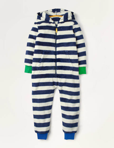 Cosy Fleece All-In-One - Ivory/College Navy Cosy Fleece All-In-One - Ivory/College Navy
