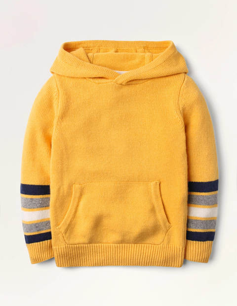 Knitted Stripe Hoodie - Honeycomb Yellow Knitted Stripe Hoodie - Honeycomb Yellow
