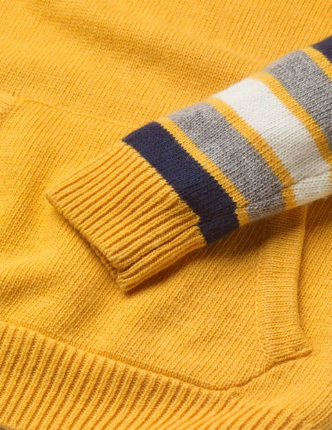 Knitted Stripe Hoodie - Honeycomb Yellow Knitted Stripe Hoodie - Honeycomb Yellow
