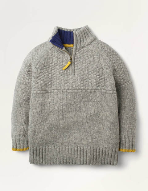 Half Zip Sweater - Grey Marl Half Zip Sweater - Grey Marl