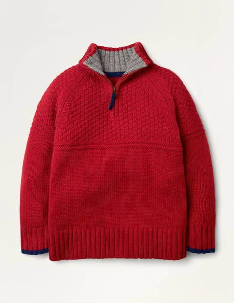 Half Zip Sweater - Rockabilly Red Half Zip Sweater - Rockabilly Red