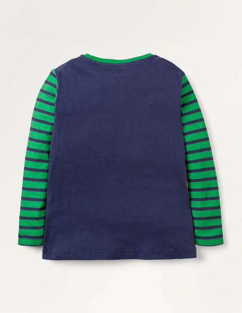 Lift-the-flap Space T-shirt - College Navy Planets Lift-the-flap Space T-shirt - College Navy Planets