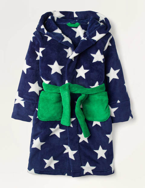 Cosy Dressing Gown - College Navy Star Cosy Dressing Gown - College Navy Star