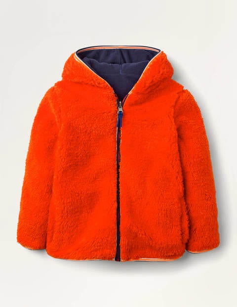 Cosy Reversible Zip-up Hoodie - College Navy/Orange Sunset Cosy Reversible Zip-up Hoodie - College Navy/Orange Sunset
