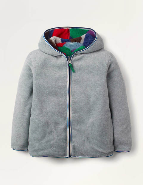 Cosy Reversible Zip-up Hoodie - Grey Marl/Multi Camo Cosy Reversible Zip-up Hoodie - Grey Marl/Multi Camo
