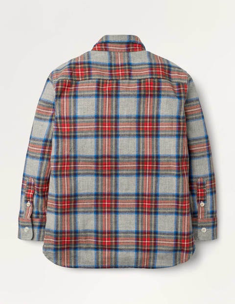 Cosy Brushed Check Shirt - Grey Marl/Red Cosy Brushed Check Shirt - Grey Marl/Red