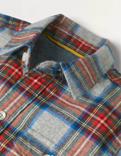 Cosy Brushed Check Shirt - Grey Marl/Red Cosy Brushed Check Shirt - Grey Marl/Red