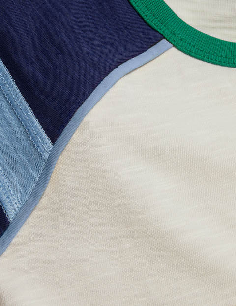 Gestreiftes Raglan-Shirt - Naturweiß, Stern Gestreiftes Raglan-Shirt - Naturweiß, Stern