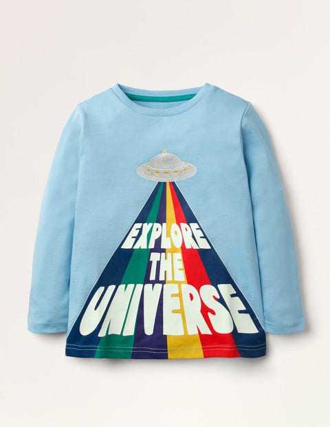 Glowing Universe T-shirt - Frost Blue UFO Glowing Universe T-shirt - Frost Blue UFO