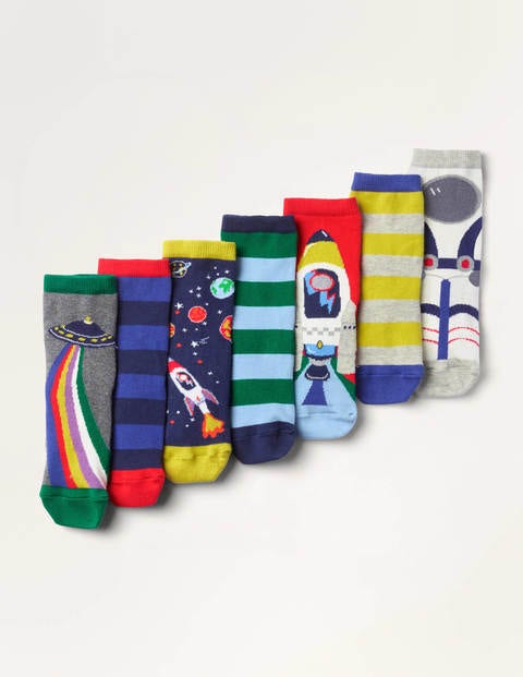 Box mit Socken im 7er-Pack - Bunt, Weltall Box mit Socken im 7er-Pack - Bunt, Weltall