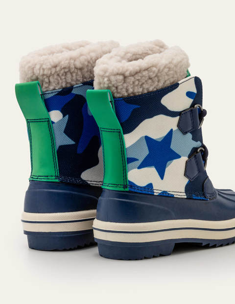 Stiefel für jedes Wetter - Blitzblau, Stern-Camouflage Stiefel für jedes Wetter - Blitzblau, Stern-Camouflage