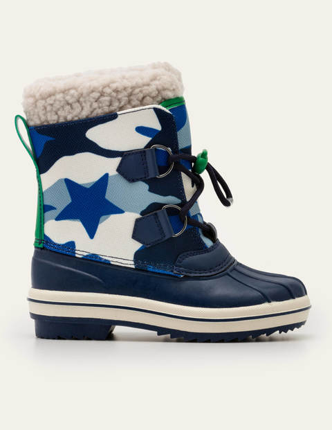 Stiefel für jedes Wetter - Blitzblau, Stern-Camouflage Stiefel für jedes Wetter - Blitzblau, Stern-Camouflage