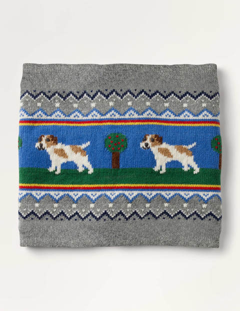 Cosy Fair Isle Snood - Grey Marl Cosy Fair Isle Snood - Grey Marl