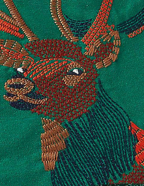 Superstitch Animal T-shirt - Forest Green Reindeer Superstitch Animal T-shirt - Forest Green Reindeer