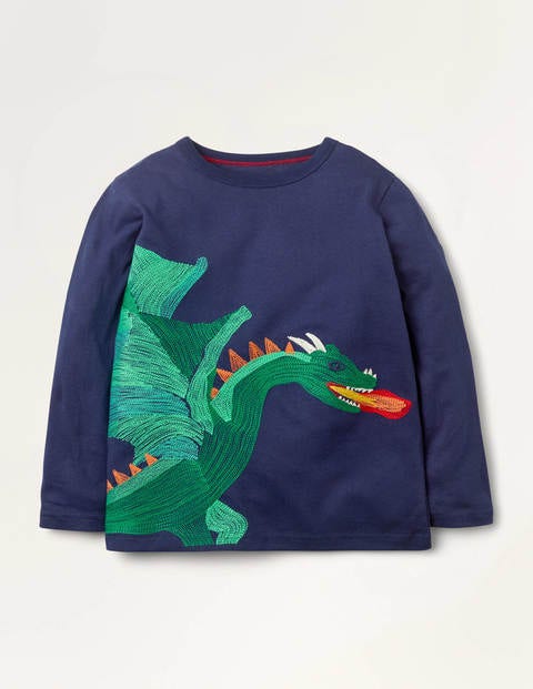 Superstitch Animal T-shirt - College Navy Dragon Superstitch Animal T-shirt - College Navy Dragon