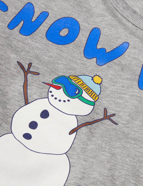 Festive Graphic T-shirt - Grey Marl Snow Way Festive Graphic T-shirt - Grey Marl Snow Way